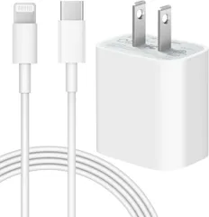 iPhone 充電器 20W PD 急速充電 USB-C USB C - Lightning ケーブル 1m付き Type C スマホ充電器 電源アダプター タイプC アイフォン iPhone/iPad/AirPods その他USB-C機器対応A7ライトニング