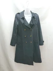 ◇ URBAN RESEARCH ROSSO ロッソ 無地 シンプル 長袖 トレンチ コート サイズM ネイビー レディース E  【1303160007650】のサムネイル