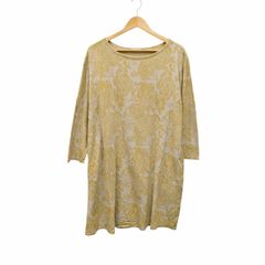 極美品　Plantation プランテーション　ワンピース　長袖　花柄　イエロー 極美品 Plantation プランテーション ワンピース 長袖 花柄