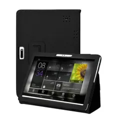 タブレット収納ケース 《ブラック》 10.1インチ スタンド機能付き PUレザー [ゆうパケット発送、送料無料]