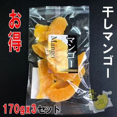 170gx3袋　干しマンゴー　ドライマンゴースライス　芒果　ソフトマンゴー スライス  やわらか 半生 甘い ヨーグルト