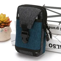 ベルト装着 スマホポーチ ポシェット ブルー