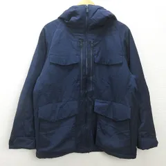 G■ユニクロ/UNIQLO ハイブリッドダウンオーバーサイズパーカ/311-442563【M】紺/men's/76【中古】■