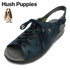 ハッシュパピー レディース コンフォート サンダル レースアップ L-71NT  日本製 婦人靴 スエード 本革 Hush Puppies 71NT ブレーブネイビーのサムネイル