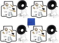 TOP QUALITY B＆G 互換品KAWASAKI専用設計 カワサキ バリオス キャブレターリペアキット オーバーホール 1台分 4セット 社外品 ダイヤフラム＆フロート付きマイクロファイバータオルセット