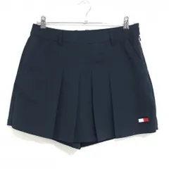 トミーヒルフィガーゴルフ キュロットスカート ネイビー ロゴワッペン ウエスト後ろゴム  レディース L ゴルフウェア Tommy Hilfiger Golf