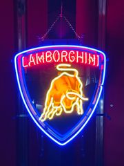 最終値下げ‼️LAMBORGHINI ランボルギーニ LED3Dネオン看板 ‼️ ランボルギーニ アヴェンタドールのネオンと煙のデジタル