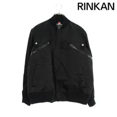 美品　sacai ベスト　MA-1 ミリタリー ダブルジップ ブラック　サイズ1 美品sacai ベストMA-1 ミリタリー ダブルジップ ブラックサイズ1