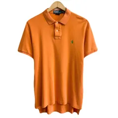 POLO RALPH LAUREN ポロ ラルフローレン CUSTOM FIT ポロシャツ 半袖 ワンポイントロゴ 刺繍 オレンジ Mサイズ No.Y530