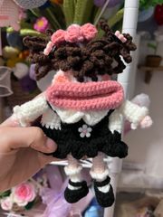 可愛いパクパクモンスター　黒色　キーケース　カバン飾り　など　ハンドメイド　編み物