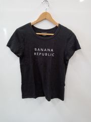 b169●BANANA  REPUBLIC●バナナリパブリック●ロゴ●Tシャツ●sizeS●黒