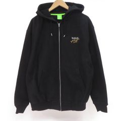 HUF ハフ Worldwide FULL ZIP HOODIE フルジップパーカー Lサイズ ※中古