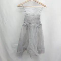 ◇ ⊂◎●未使用● GRL グレイル チュール キャミソール ミニ ワンピース サイズF グレー レディース E  【1502060009973】