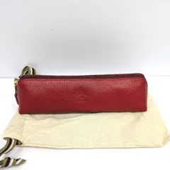 Dz799532 イルビゾンテ ペンケース 5452305190 レッド メンズ IL BISONTE 中古美品
