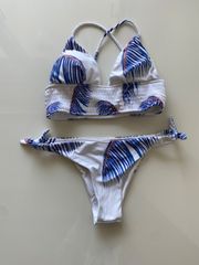 フェザー柄ビキニ♡ALEXIA STAM ALEXIA STAM - 新品未使用 ALEXIA STAM フェザー柄 ビキニ ボトム L