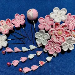 つまみ細工 髪飾り6点セットNo.1043