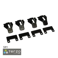 Terzo テルッツォ by PIAA ベースキャリア 車種別取付ホルダーセット 4個入 ダイレクトルーフレールタイプ ブラック エアロバー用 【マツダ CX-5 CX-8 メルセデスベンツ GLAクラス 他】 SR1 SR1のサムネイル