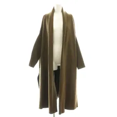 MUSE de Deuxieme Classe fluffyスムースロングガウン 美品】MUSE Deuxieme Classe スムースニットガウンコート 黒