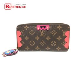 LOUIS VUITTON ルイヴィトン 長財布 ジッピー ウォレット トーテム M61364 モノグラムキャンバス ブラウン/レッド