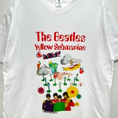 新品 ビートルズ BEATLES イエローサブマリン アルバム バンドTシャツ バンティー バンT ミュージックTシャツ メンズ Lサイズ 半袖 ホワイト 白T プリント 古着 ユーズド 定番 バンド オールディーズ イラストプリント アメカジ