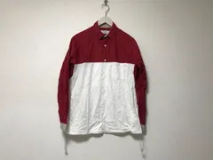 本物ユニバーサルプロダクツUNIVERSALPRODUCTSコットン長袖シャツメンズサーフアメカジミリタリーストリートスケーターワークビジネススーツモードゴルフドレス白ホワイト赤レッドMのサムネイル