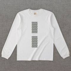 和柄長袖Tシャツ　矢絣 -墨・角-［長袖］