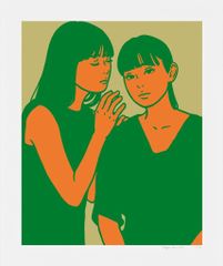 村上隆　版画　smile_02ブルーヘアー、ピンクヘッドホンwM.F Takashi Murakami / kaikai kiki(タカシ ムラカミ/ カイカイキキ
