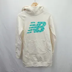 ◇ ⊇ New Balance ニューバランス スポーツ 長袖 フリースフーディーパーカー サイズS ベージュ系 レディース E  【1507160031633】