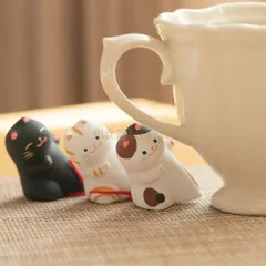 ＊3点セット＊おみくじのぞき猫とら猫 置物 　和縁起物 新年　接客 開店祝い 海外プレゼント 贈り物