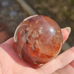 高品質　ファイヤークォーツ　スフィア　ファイアークォーツ（新品未使用）虹 虹入り ファイヤークォーツ スフィア | Crystal shop Mayria