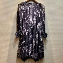 ★お盆期間限定価格★  シャネル CHANEL アポロ 宇宙飛行士 シフォン ワンピース オールインワンパンツ 黒 ブラック [46] N77