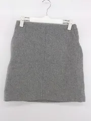 ◇ SLOBE IENA スローブ イエナ ミニ 台形 ウール スカート サイズ38 グレー レディース E  【1305160010494】