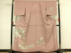 D412＋　D431 夏着物　訪問着　叩き染め　流水　花　絽　正絹　極美品 D412＋ D431 夏着物 訪問着 叩き染め 流水 花 絽 正絹 極美品