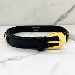 フレッドペリー ローレルリーフ レザーベルト ブラック オールブラック