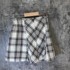 ☆GRL☆グレイル♪ミニスカート♪インナーパンツ♪チェック柄♪白黒♪ツイード(S