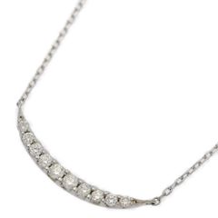 0.13ct/WISP ウィスプ スマイル・ダイヤモンド ネックレス・ペンダント/K18WG/750-1.7g/ホワイトゴールド/プレゼント【♀】【N】【レディース】★■583224【中古】