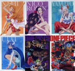 [중고] 잡화 전 6 종 세트 비주얼 시트 컬렉션 [이치 반 쿠지 원피스 EX ONE PIECE GIRL'S COLLECTION 패 노황] F상
