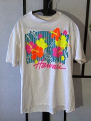90s  HAWAII　ハワイ　ハイビスカス　サーフ　サーフィン　アロハ　ヴィンテージ　Tシャツ