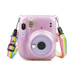【数量限定】可愛いカメラバッグ mini11ケース ショルダーストラップ付き instax シマーパウダー チェキケースFUJIFILM ハードPC（ピンク） HIYQIN