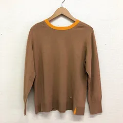 EVEX by KRIZIA バイカラーニット ニットカットソー キャメル XL