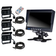 7인치 4분할 온 대시 모니터 백 카메라 3대 세트 적외선 LED 탑재 안심의 암시 카메라 24V차 대형차 트럭 등에 노이즈 대책 완료 도요타 이스즈 히노 FUSO UD TRUCKS 마쓰다