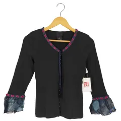 アナスイ ANNA SUI USA製 レース切替 コットン カーディガン レディース import：L のサムネイル