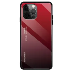 iPhone15 Pro Max ケース アイフォン15 プロマックス  グラデーション ハイブリット ケース 【Color】 レッド・ブラック