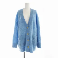 マカフィー MACPHEE トゥモローランド カーディガン ニット モヘヤ混 Vネック 長袖 S ライトブルー 12-02-74-02610 /RO