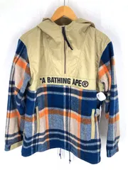アベイシングエイプ A BATHING APE チェックネル×ナイロン アノラのサムネイル