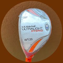 1/2 【再入荷】【送料込み】【ジュニア】【レフティー】【51inch：130cmモデル】【HYBRID 28度】【32インチ】【1本】オレンジ