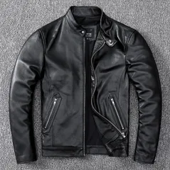 レザージャケット 上品　本革 牛革　ライダースジャケット メンズファッション バイクジャケット  革ジャン  S～5XL