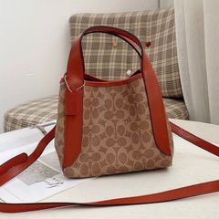 COACH ハドリー ホーボー 21 レディース レザー シグネチャー キャンバス ショルダーバッグ 新品