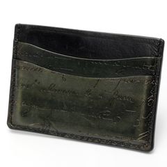 ベルルッティ / BERLUTI　カリグラフィ スクリットレザー カードホルダー / カードケース　グリーン系 【中古】 商品番号 S-158126