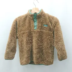 ◇ ⊇ Big Field ビッグフィールド ハーフボタン 長袖 ハーフボタンファーブルゾン サイズ130 ブラウン系 キッズ E  【1506300028359】